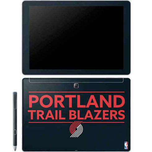 NBA Portland Trail Blazers Standard - Black Galaxy Book 12in Skin